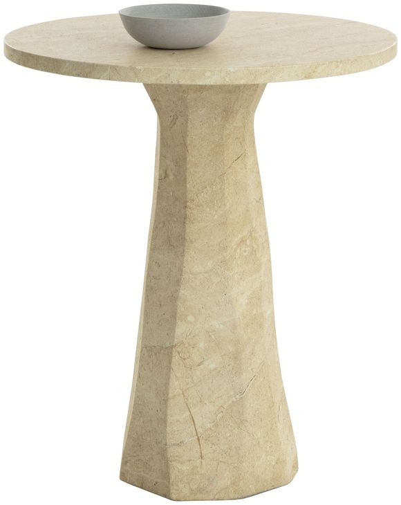 Kline Natural 34" Round Concrete Top Outdoor Bar Table