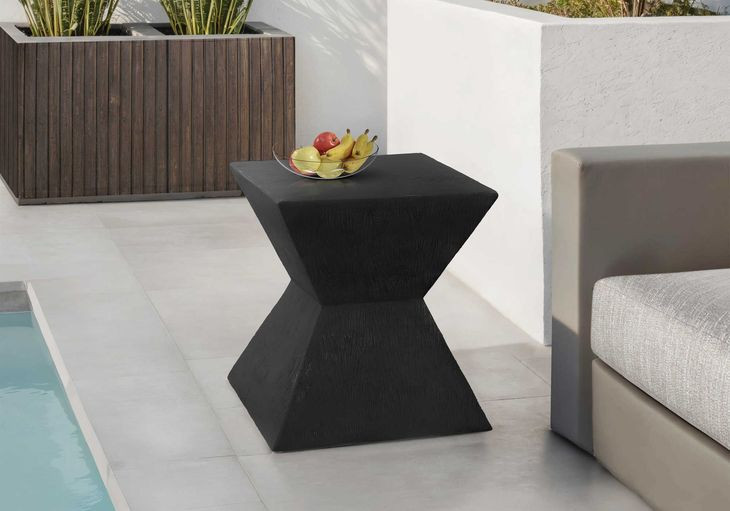 4127 Black Square Accent Table