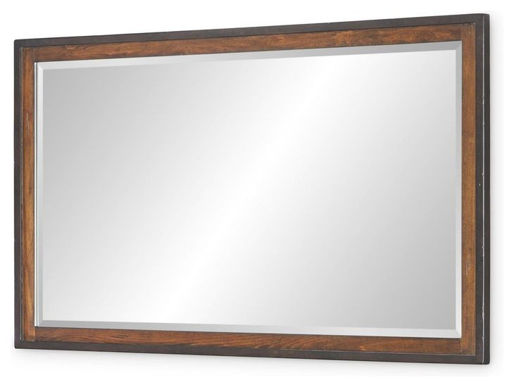 Fenmore Mocha and Distressed Cherry Rectangular Dresser Mirror