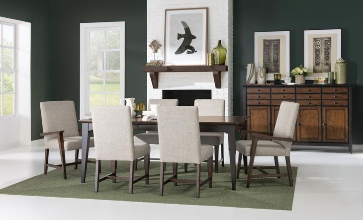 Fenmore Mocha and Distressed Cherry 82" Extendable Rectangular Dining Table