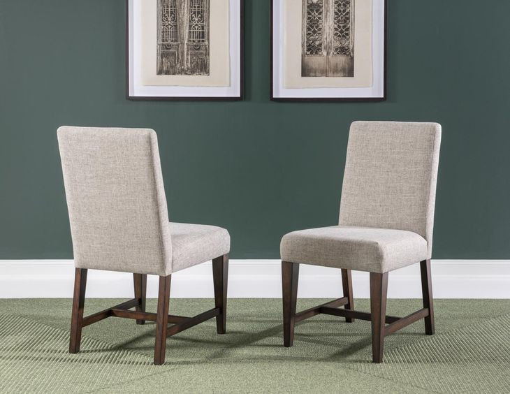 Fenmore Beige Upholstered Side Chair Set of 2