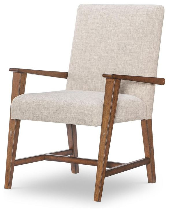 Fenmore Beige Upholstered Arm Chair Set of 2