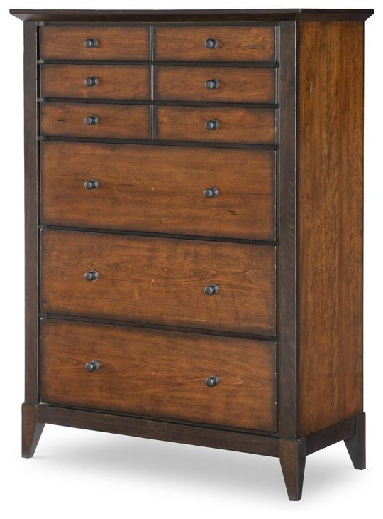 Fenmore Mocha and Distressed Cherry 6 Drawer Chest