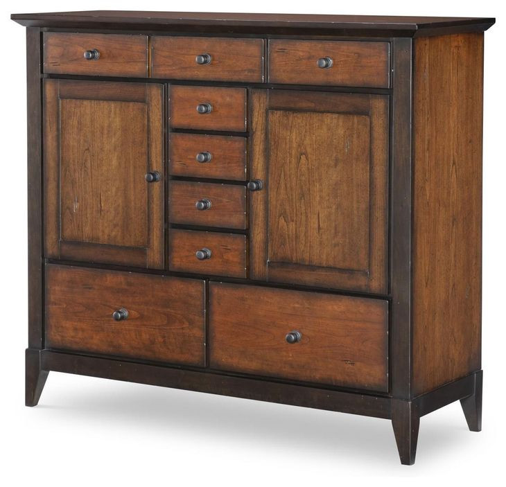 Fenmore Mocha and Distressed Cherry 9 Drawer Chest