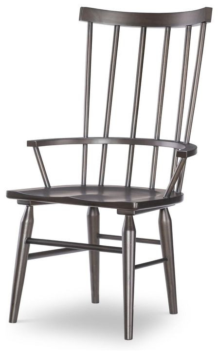 Fenmore Mocha and Distressed Cherry Spindle Arm Chair Set of 2