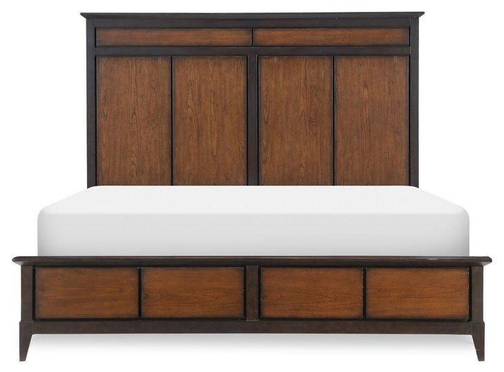 Fenmore Mocha and Distressed Cherry Queen Panel Bed
