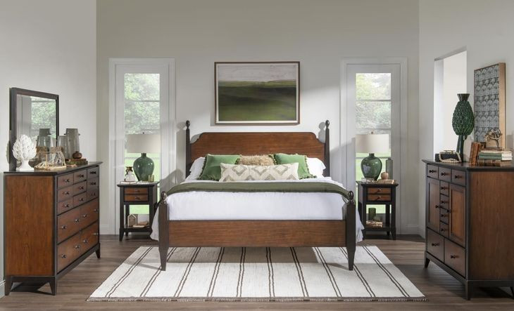 Fenmore Mocha and Distressed Cherry 9 Drawer Chest