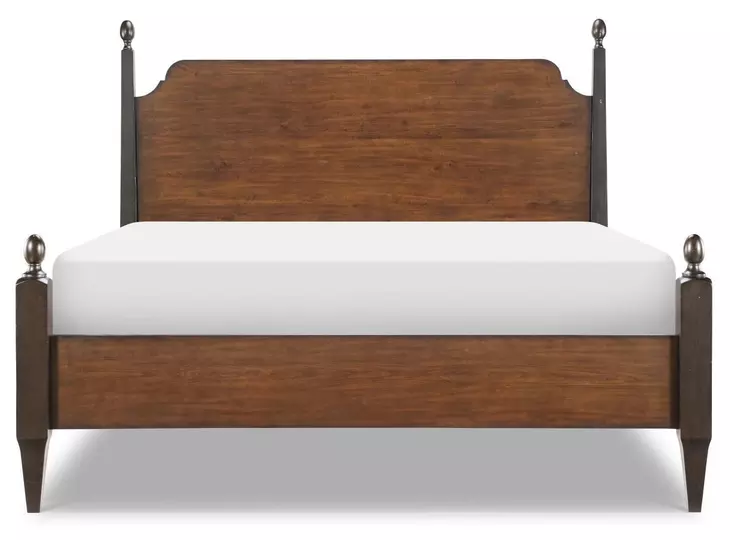 Fenmore Mocha and Distressed Cherry Queen Poster Bed