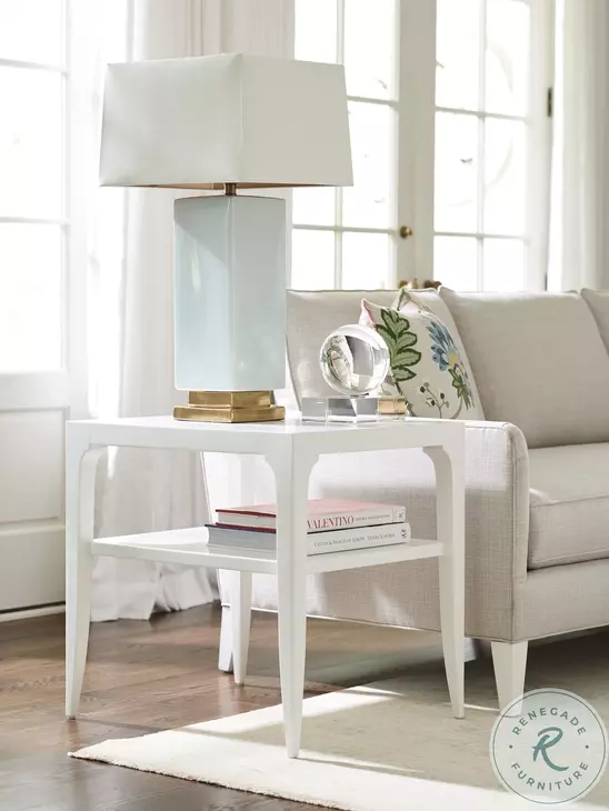 Avondale White Alabaster Carrington End Table