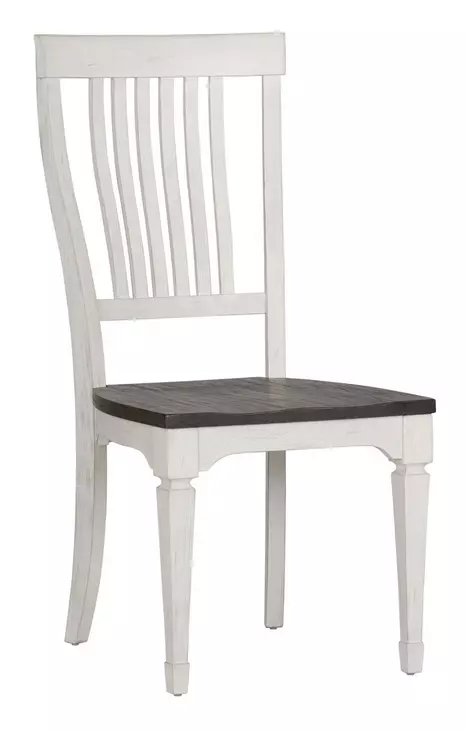 Allyson Park Wirebrushed White and Charcoal 5 Piece Extendable Gathering Dining Set