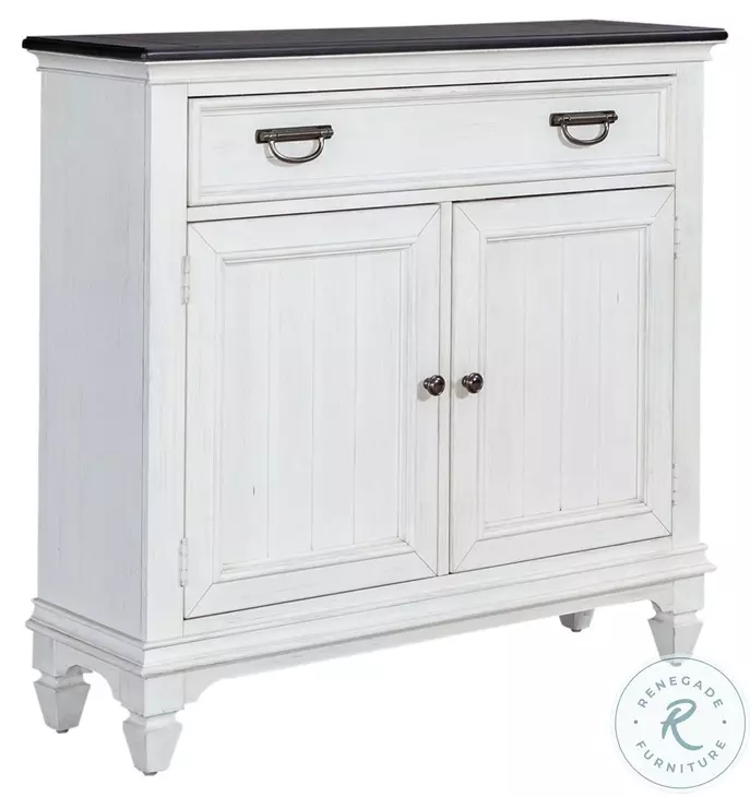 Emerson Park Wire Brushed White and Charcoal 42" Accent Hall Console
