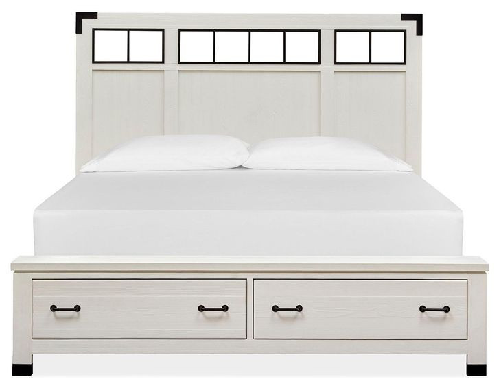 Harper Springs Silo White California King Storage Panel Bed