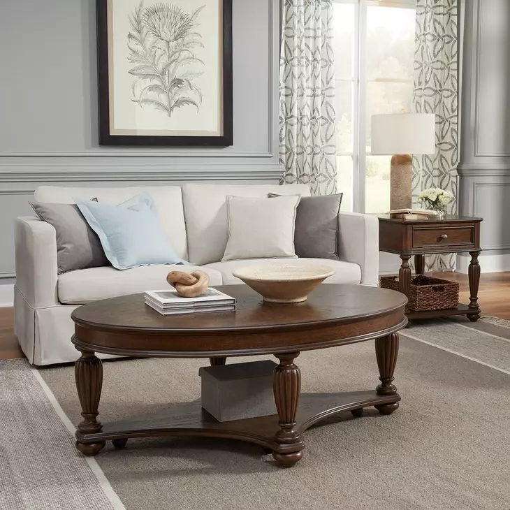 Allington Satin Sienna Rectangular End Table