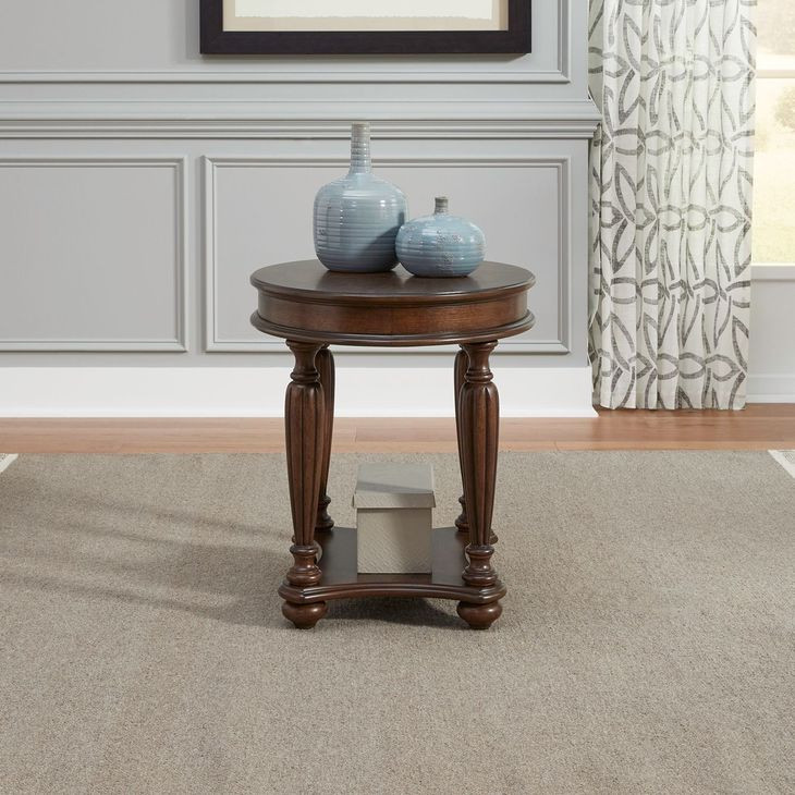 Allington Satin Sienna Oval End Table