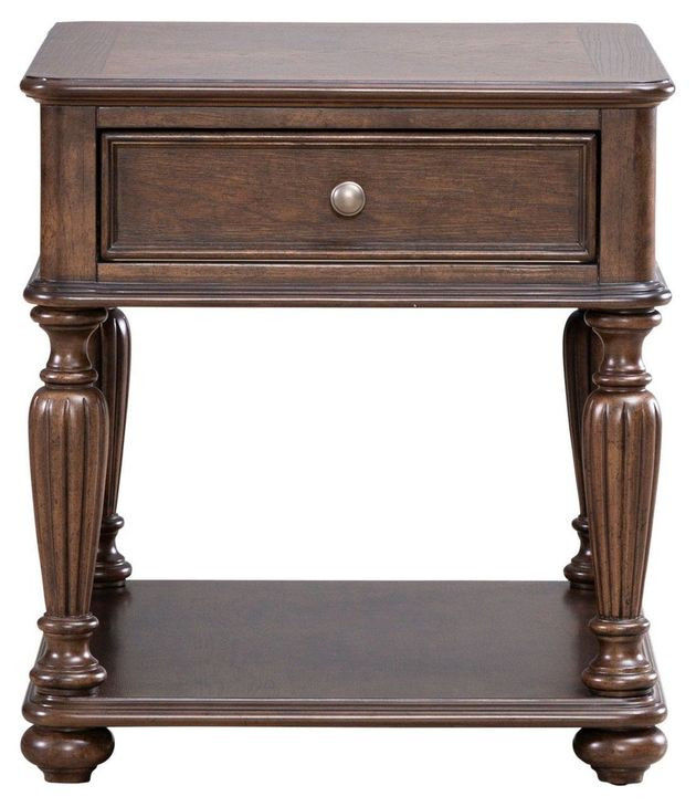Allington Satin Sienna Rectangular End Table