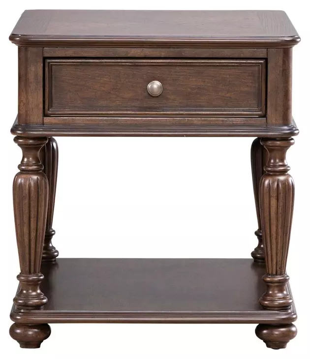 Allington Satin Sienna Rectangular End Table