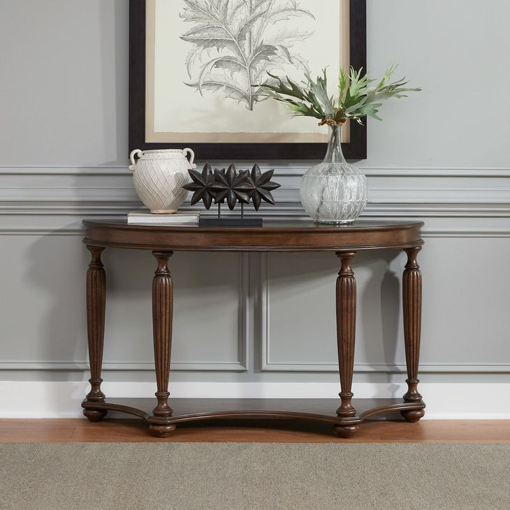 Allington Satin Sienna Demilune Sofa Table