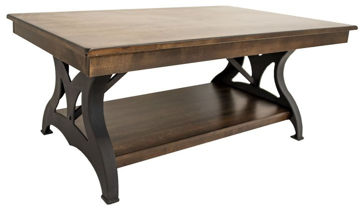 District Copper and Black Rectangular Coffee Table