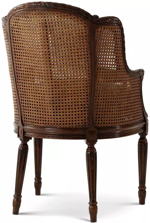 TA Originals Blue Upholstered Louis Bergere Accent Chair