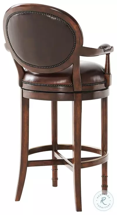 At the Barolo Upholstered Swivel Bar Stool