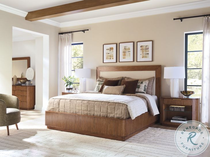 La Costa Sailview Performance Fabric Queen Upholstered Panel Pendry Bed