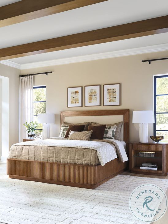 La Costa Sailview Performance Fabric Queen Upholstered Panel Pendry Bed