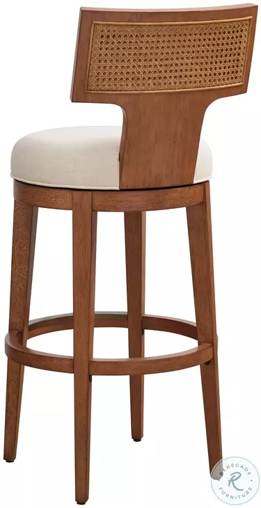 La Costa Linen weave Calavera Woven Swivel Bar Stool