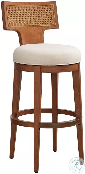 La Costa Linen weave Calavera Woven Swivel Bar Stool