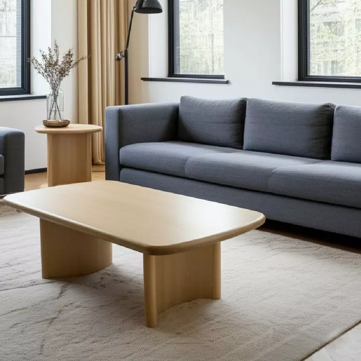 Gabrielle Light Oak Rectangular Coffee Table