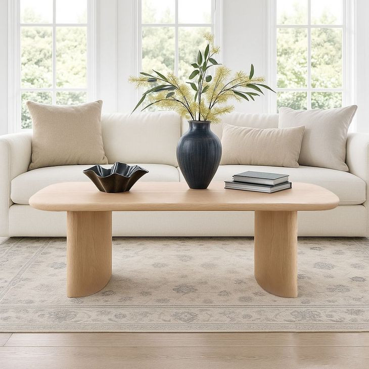 Gabrielle Light Oak Rectangular Coffee Table