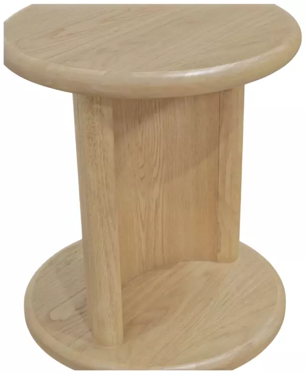 Gabrielle Light Oak Round End Table