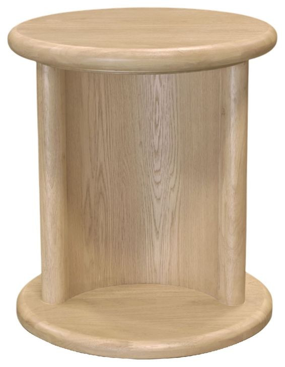 Gabrielle Light Oak Round End Table