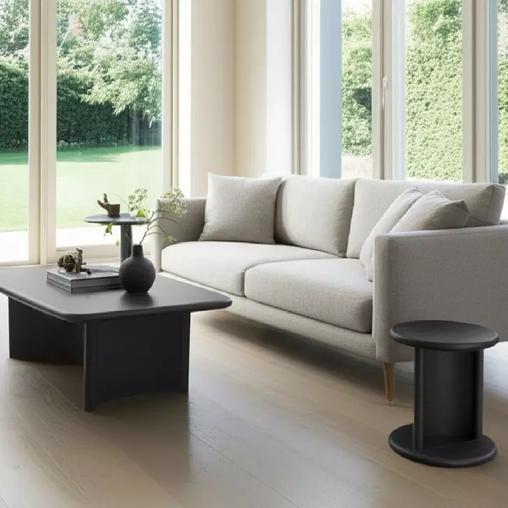 Gabrielle Black Rectangular Coffee Table