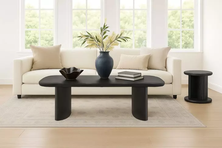 Gabrielle Black Rectangular Occassional Table Set