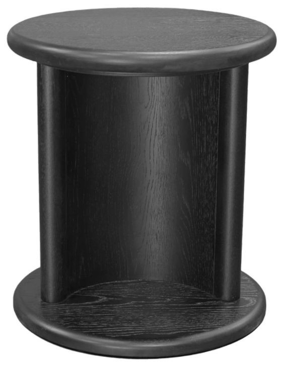 Gabrielle Black Round End Table