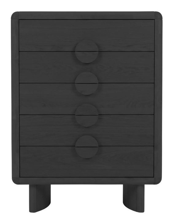 Gabrielle Black 5 Drawer Chest