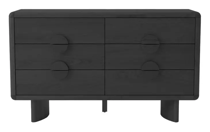 Gabrielle Black 6 Drawer Dresser