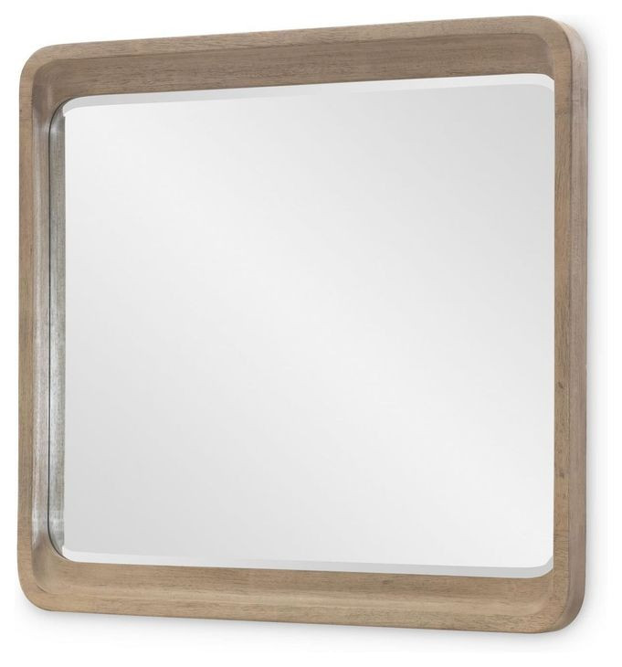 Melrose Desert Oak Rectangular Dresser Mirror