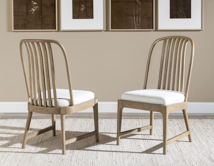 Melrose Cloud White Upholstered Side Chair Set of 2