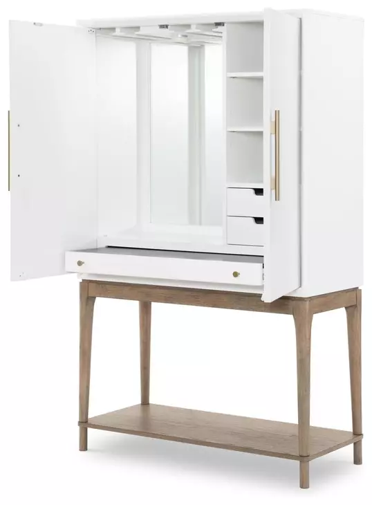 Melrose Cloud White and Desert Oak 74" Rectangular Dining Room Set