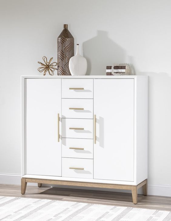 Melrose Cloud White and Desert Oak 2 Door Chest