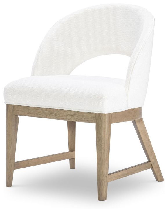 Melrose Cloud White Upholstered Arm Chair Set of 2