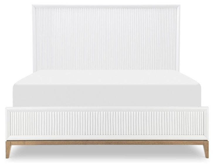 Melrose Cloud White King Panel Bed