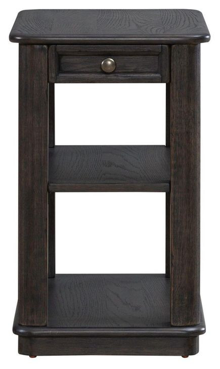 Wallace Aged Oak Rectangular Chairside Table