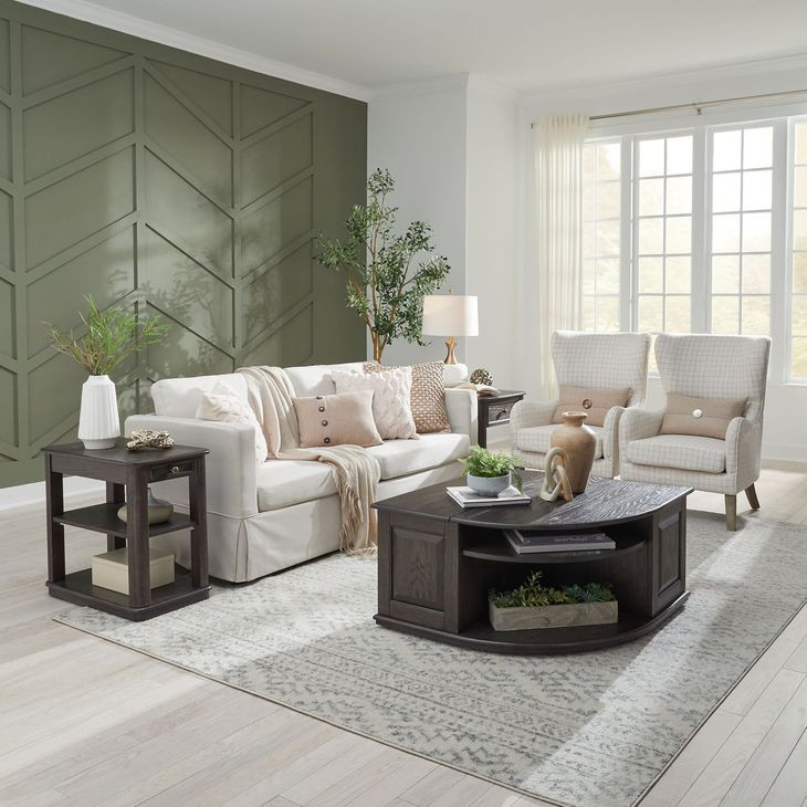 Wallace Aged Oak Free Form Occasional Table Set