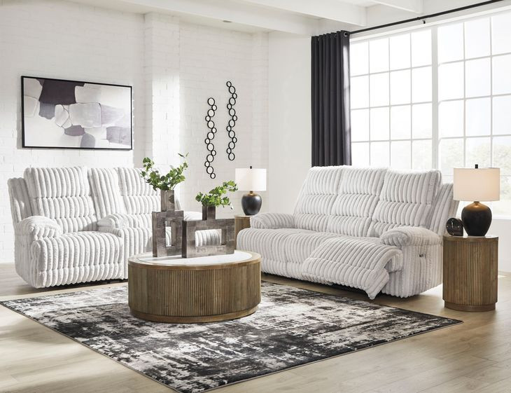 Higgesbee Alloy 91" Power Reclining Sofa with Drop Down Table and USB Charging