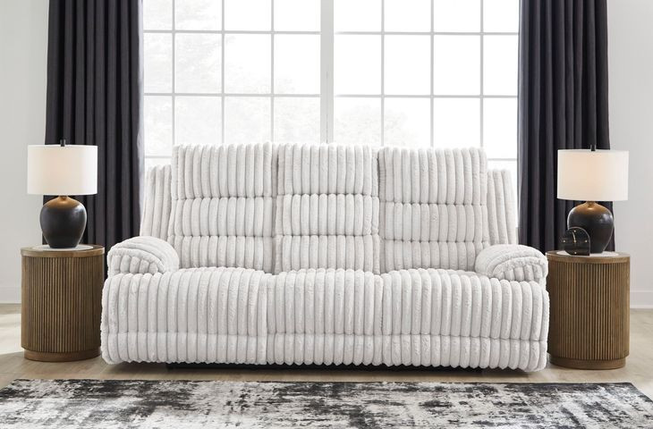 Higgesbee Alloy 91" Power Reclining Sofa with Drop Down Table and USB Charging