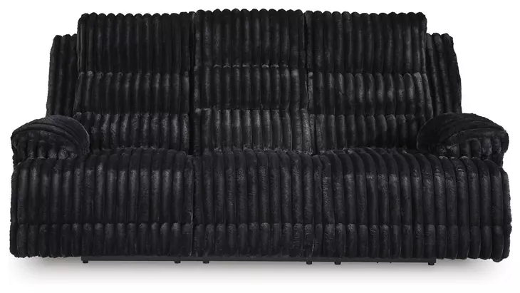 Technique Onyx 91" Power Reclining Sofa with Drop Down Table and USB Charging