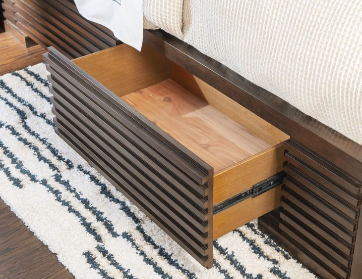 Architect Onyx King Bookcase Storage Bed with LED