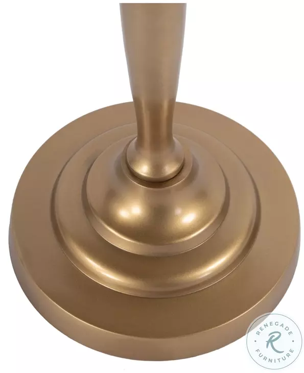 Langford Antique Gold Round Side Table